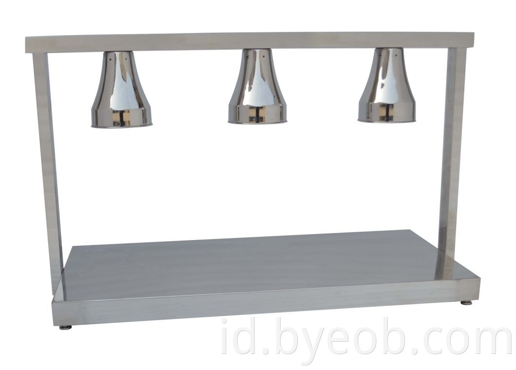 3lamp Shade Heat Lamp dengan Heating Base Carving Station untuk Prasmanan